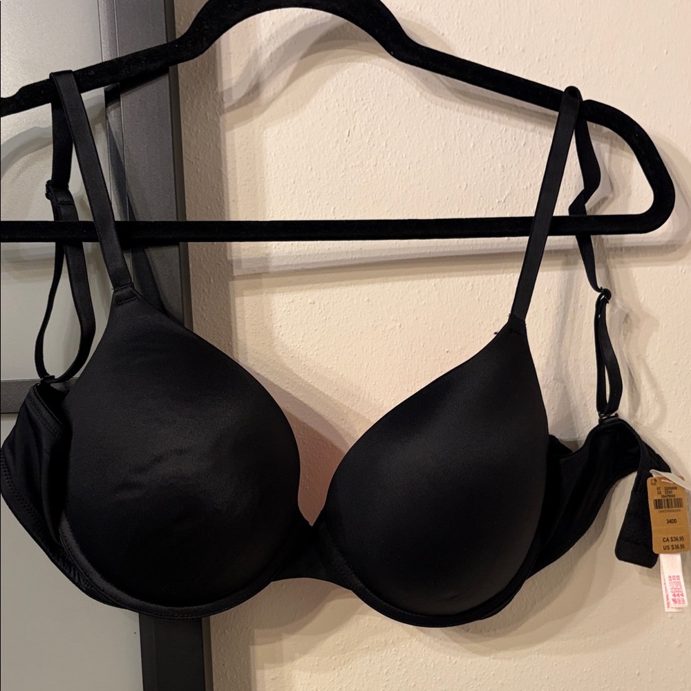 PINK Victoria's Secret Black Smooth T-Shirt Bra